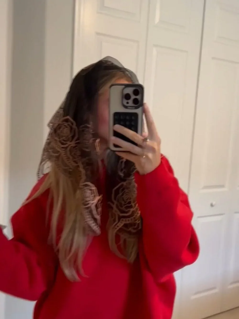 Sheer Lace Hair Scarf Floral Embroidery Lightweight Headband for Women
